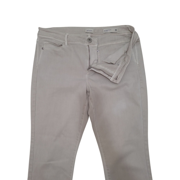 J Jill Denim Authentic Fit Slim Ankle Jeans Taupe Size 10 - Picture 7 of 16